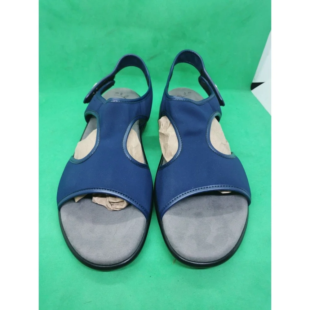 SAS Harmony Heel Strap Sandals Women's Size 10 M Navy Comfort Support Adjustable